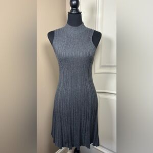 Candie’s Released Rib Sweater Dress Charcoal Gray Size S